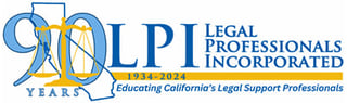 CALPI Legal Professionals Incorporated 90 years logo with California map, 1934-2024